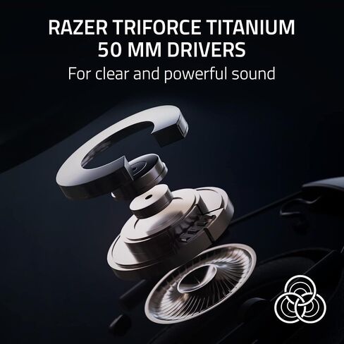 سماعة الألعاب اللاسلكية Razer BlackShark V2 Pro للكمبيوتر الشخصي، PS5، PS4، Switch، 2.4 جيجا هرتز RF، بلوتوث، سماعة رأس HyperClear Super Wideband Mic، أغطية أذن عازلة للضوضاء، عمر بطارية 70 ساعة - أسود (متجدد) in Saudi Arabia