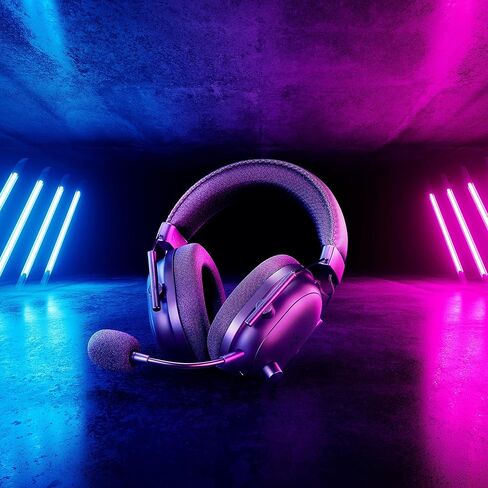 سماعة الألعاب اللاسلكية Razer BlackShark V2 Pro للكمبيوتر الشخصي، PS5، PS4، Switch، 2.4 جيجا هرتز RF، بلوتوث، سماعة رأس HyperClear Super Wideband Mic، أغطية أذن عازلة للضوضاء، عمر بطارية 70 ساعة - أسود (متجدد) in Saudi Arabia