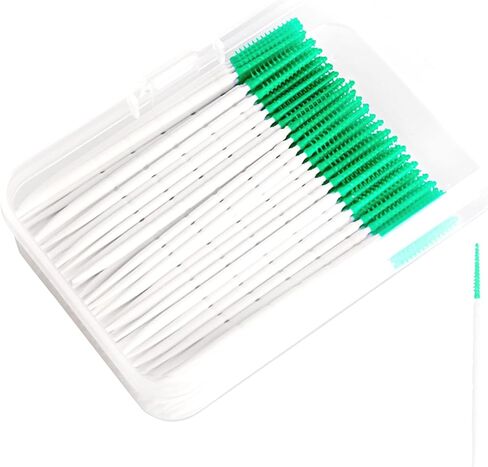 esLife 200 Pcs Dental Interdental Brushes for Cleaning Between Teeth - Disposable Toothbrush Picks, Soft Silicone Bristles - Toothpicks Between Teeth with Soft Brush Tips in Saudi Arabia