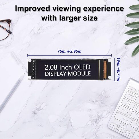 MELIFE 2.08 Inch OLED Display Module, SH1122 256x64 OLED Display Screen LCD Display SPI 7 Pin 4 Wires for Ar duino in Saudi Arabia