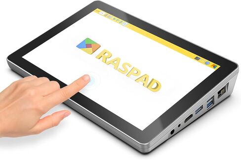 SunFounder RasPad 3.0 - جهاز لوحي الكل في واحد لـ Raspberry Pi 4B مع شاشة لمس 10.1 بوصة وبطارية مدمجة لإنترنت الأشياء والبرمجة والألعاب ومشاريع الطباعة ثلاثية الأبعاد in Saudi Arabia