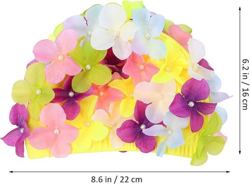 IMIKEYA Flower Swim Cap: Swimming Cap Comfortable Bathing Cap Swimming Hats Breathable Swimming Cap Petal Shower Caps Swim Hat for Women in Saudi Arabia