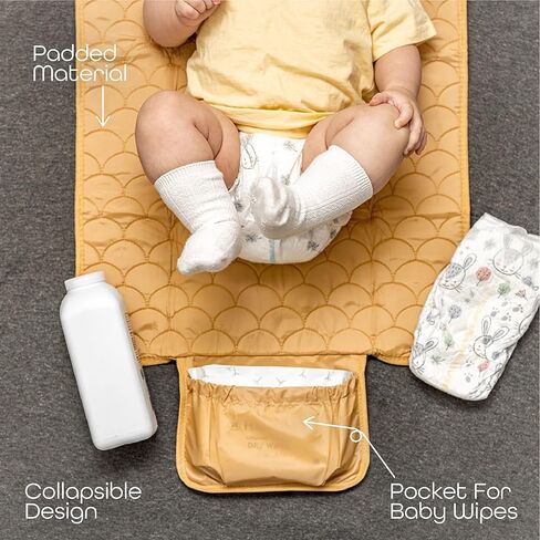 وسادة تغيير الحفاضات للأطفال | غطاء وسادة تغيير الحفاضات قابل للغسل في الغسالة للرضع | وسادة تغيير الحفاضات المحمولة خفيفة الوزن للسفر من أوتامي in Kuwait