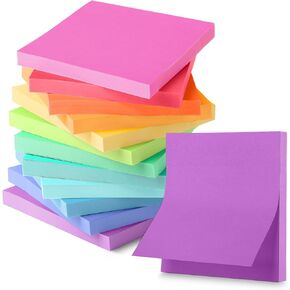 Mr. Pen- Sticky Notes, 3"x3", 12 Pads, 600 Sheets, 12 Vibrant Color Sticky Notes 3x3 in Saudi Arabia