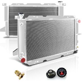 3 Row Core All Aluminum KKS1451 CU1451 Radiator Assembly Compatible with 1985-1997 86 87 88 89 90 91 92 93 94 95 96 Ford F150 F250 F350 Bronco F-Series 5.0L 5.8L 7.5L V8 in Kuwait