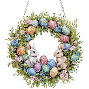 Eiflow Acrylic Diamond Art Hanging Ornament Kit for Adults Word Hope, DIY Diamonds Painting Door Hanger Board Kit, Special Crystal Diamond Art Painting Pendant in Kuwait