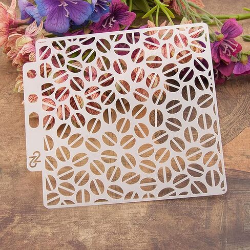 Different Airbrush DIY Hollow Design PET Plastic Stencil Painting Templates Stencils, Perfect for Textile Design, Wall Decoration, Window, Paper, Scrapbooking, Kids Crafting, 14x13cm/5.51x5.12in in Kuwait