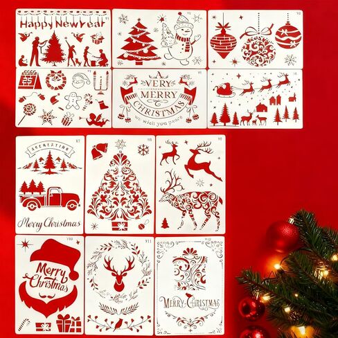 24 Pcs Mandala Stencils Reusable Stencils for Painting on Wood Mandala Dot Stencil DIY Craft Template for Painting on Rock Furniture Canvas Wall Home Decor Supplies, 5 Inch in Kuwait