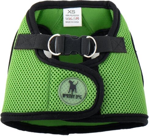 The Worthy Dog Sidekick Harness with Comfy Padded Mesh Velcro Adjustable, Outdoor, Easy Walk Vest - Small, Black in Kuwait