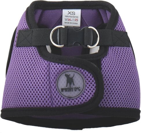 The Worthy Dog Sidekick Harness with Comfy Padded Mesh Velcro Adjustable, Outdoor, Easy Walk Vest - Small, Black in Saudi Arabia