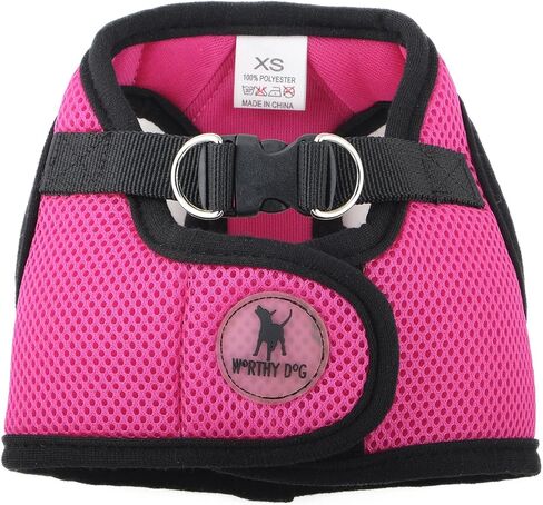 The Worthy Dog Sidekick Harness with Comfy Padded Mesh Velcro Adjustable, Outdoor, Easy Walk Vest - Small, Black in Saudi Arabia