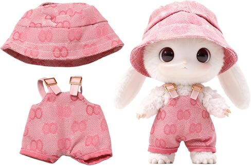 Clothes for 17cm Dolls & Outfit for 17cm Dolls - Adorable Pink & Brown Doll Accessories, Original Design Outfits and Keychain Clothing Set,No Doll(Style-G) in Saudi Arabia