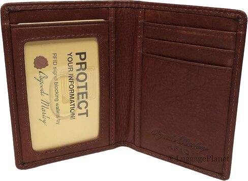 RFID Leather Mens Mens Card Card Wallet (Black) in Kuwait