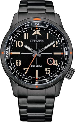 Citizen Men's Eco-Drive Weekender Avion, Silver-Tone Stainless Steel Bracelet Watch, 3 Hand, Date (Model: BM7550-52L) in Kuwait