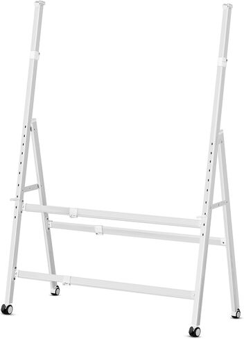 MUKUANG A-Frame Foldable Whiteboard Stand, Height and Width Adjustable, Mobile Stand with Wheels for All Heavy Duty Glass Blackboard, Chalkboard, Bulletin Board, Display Board, Drawing Board (Black) in Kuwait