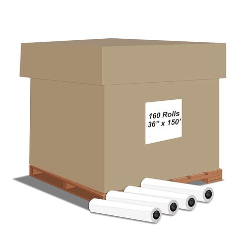 Wide Format Paper 24 x 150 CAD Bond Rolls 2" Core 20lb, Case | 4 Rolls in Kuwait