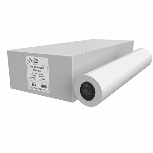 Wide Format Paper 24 x 150 CAD Bond Rolls 2" Core 20lb, Case | 4 Rolls in Kuwait