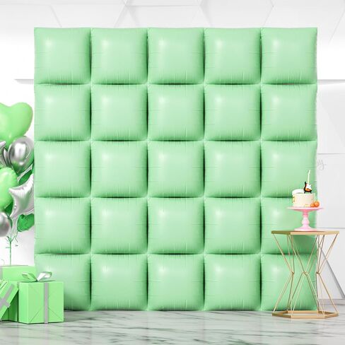 NISOCY 25pcs بالون الفضة الميدالية مربعة رقائق البالونات الخلفية الخلفية كروم البالونات الفضية نفق جارلاند أدوات القوس in Kuwait