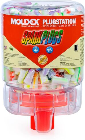 Moldex Sparkplugs® Plugstation® Metal Dackable Distable Distable Foam Splug Dispenser 6881 ، NRR 33DB in Kuwait