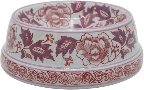 Aimusego Blue و White Chinoiserie Ceramic Dog Bowl Design Dise for Food and Water ، أوعية طبق الكلاب للكلاب المتوسطة وسلالات القطط غير المتسابحة ، سهلة التنظيف ، غسالة الصحون آمنة-9 أوقية. in Saudi Arabia