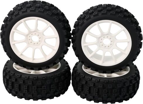 Buggy Rubber Tires Tyre 17mm Hex for Arrma 1/8 Talion 6S BLX,Typhon 6S BLX in Saudi Arabia