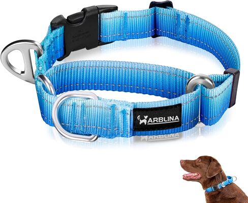طوق Martingale للكلاب عاكس مشبك الكلاب مع حلقة العلامة قابلة للتعديل نايلون التدرج الكلب لا يوجد سحب السلامة السلامة in Kuwait