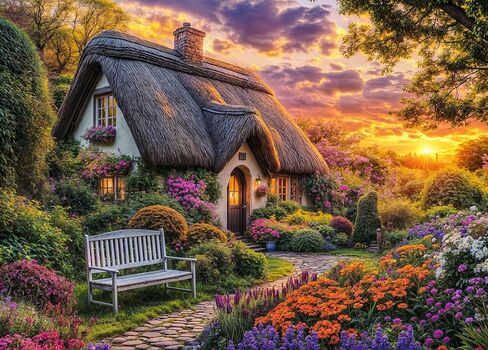 Beautiful Cottage Jigsaw Puzzles 1000 Pieces for Adults Quaint Church 1000 Piece Jigsaw Puzzles for Adults in Saudi Arabia