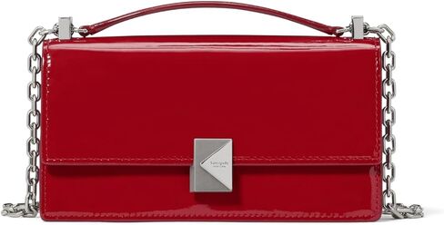 Kate Spade New York Deco Leather Leather Mini Flap Chain Crossbody ، Pastry Pink in Saudi Arabia