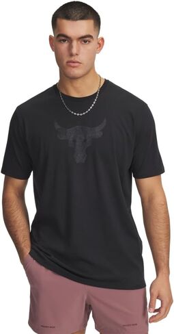 Under Armour UA PJT ROCK BRAHMA BULL SS Men's Training T-Shirt, Black Ivory, Large in Kuwait