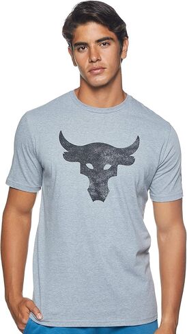 Under Armour UA PJT ROCK BRAHMA BULL SS Men's Training T-Shirt, Black Ivory, Large in Kuwait