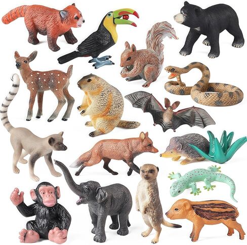 Gemini&Genius 10Pcs Bug Toys for Kids, Woodland Animals, Insect Figurines, Cicada, Ladybird, Mosquito, Bee, Dragonfly, Caterpillar, Spider, Butterfly, Phyllium, Samia Cynthia Animal Toy Gifts for Kids in Saudi Arabia
