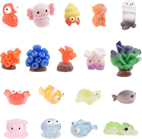 30Pcs Fairy Garden Accessories Fish Tank Decorations Fairy Garden Kit Include Pond Plants Lily pad Tiny Frog Tadpoles in Saudi Arabia