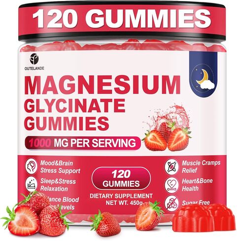 120 CT المغنيسيوم غليسينات جليسينات 1000 ملغ للنساء والرجال ، مكملات ماليت آند تاورات المغنيسيوم للنوم ، ودعم الجسم والاسترخاء ، وخالية من السكر ، ونكهة التوت ، وتوت العليق بلاك بيري. in Kuwait