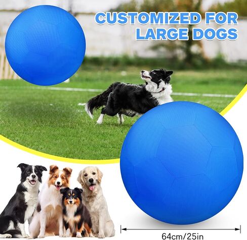 25" Herding Ball for Dogs and Horses, Durable Waterproof Dog Toy, Dual-Layer Large Interactive Pet Play Ball for Australian Shepherds, Cattle Dogs, Collies, and All Herding Breeds (Blue) in Saudi Arabia