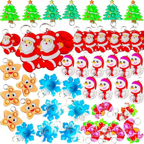 30 Packs Snata Bulk Mini pop Christmas Fidget Gifts for School Holiday Kids Party Favors and Classroom Students Prizes in Saudi Arabia