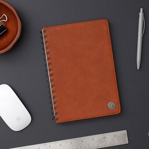 Blue Sky Asmbld Non Dracted Book ، 160 صفحة ، 5.75 "× 8.5" ، سلامة الأسلاك ، غطاء تان ، صفحات مبطنة ، متينة ، مثالية للمكتب ، المنزل ، المدرسة ، المجلات (براون) in Kuwait