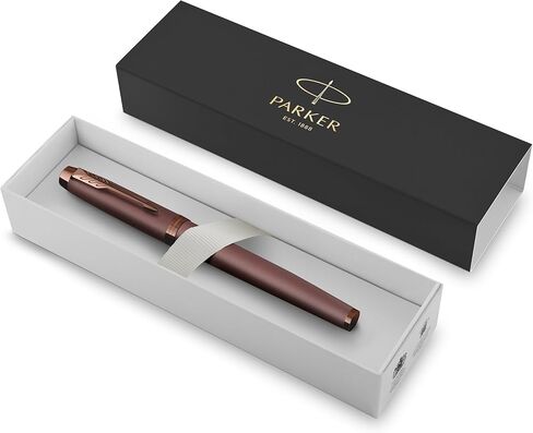 PARKER IM Monochrome Fountain Pen | Burgundy Finish and Trims | Fine Point | Blue Ink | Gift Box in Saudi Arabia
