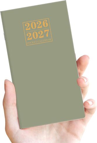 2025-2027 Pocket Calendar for Purse – Monthly Planner from July 2025 to June 2027, Two Year Monthly Calendar for Organizing & Planning, 3.5" x 6.5", Black in Kuwait