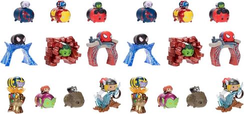 Disney Tsum Tsum Marvel Adventures Mini Figures Story Sets in Blind Packs from Wave #1, Includes 4 Blind Packs [Amazon Exclusive] in Kuwait