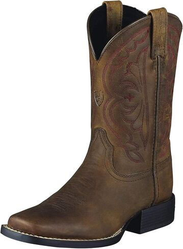 ariat Youth Quickdraw Venttek Western Boot ، غني الطين/الزهور الفيروز ، 1 in Kuwait