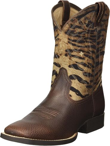 ariat Youth Quickdraw Venttek Western Boot ، غني الطين/الزهور الفيروز ، 1 in Kuwait
