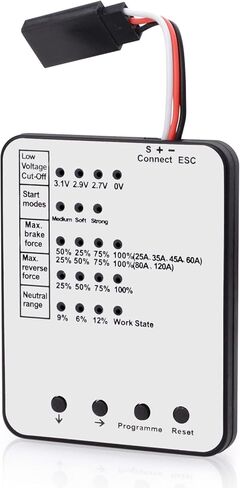 Surpass Hobby ESC Programming Card RC Car Electronic Speed Controller LED Programmer Only Compatible with Surpass Hobby Rocket Brushless ESC 50A 60A 90A 110A (V2 Version) in Kuwait