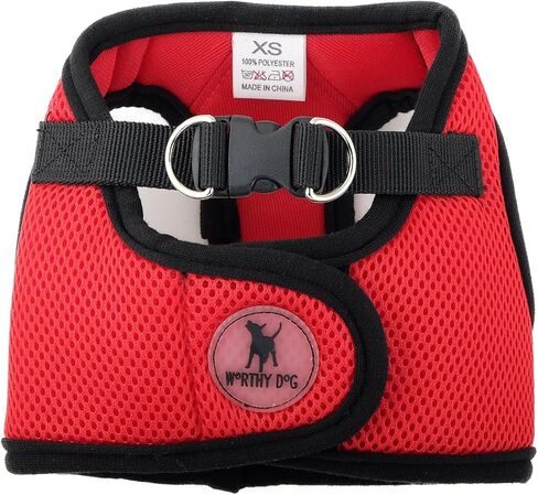 The Worthy Dog Sidekick Harness with Comfy Padded Mesh Velcro Adjustable, Outdoor, Easy Walk Vest - XS, Pink in Saudi Arabia