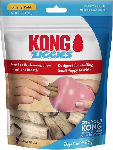 كونغ - جرو ziggies المحسّن - يعالج الكلب تنظيف الأسنان - صغير (أفضل استخدام مع ألعاب مطاطية الجرو Kong) in Kuwait