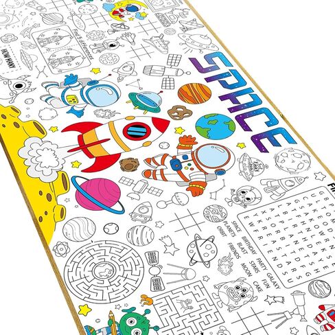 Ice Cream Giant Coloring Poster for Kids Summer Large Coloring Poster Big Huge Paper Sheets Page Sweet Theme DIY Activity Game Art Crafts Mat Wall Home Classroom Decoration Supplies in Saudi Arabia