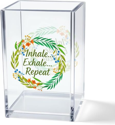 Be Joyful in Hope, Patient in Affliction Romans 12:12 Acrylic Cosmetic Pencil Pen Holder Cup, Christian Verse Pen Holder Cup, Christian Gifts for Women Boss Friend Teacher in Saudi Arabia