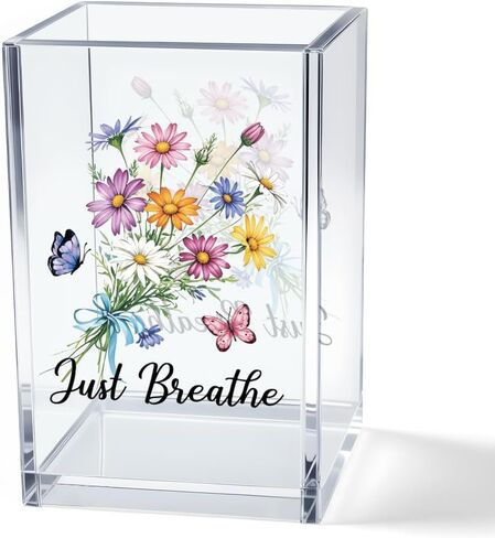 Be Joyful in Hope, Patient in Affliction Romans 12:12 Acrylic Cosmetic Pencil Pen Holder Cup, Christian Verse Pen Holder Cup, Christian Gifts for Women Boss Friend Teacher in Saudi Arabia