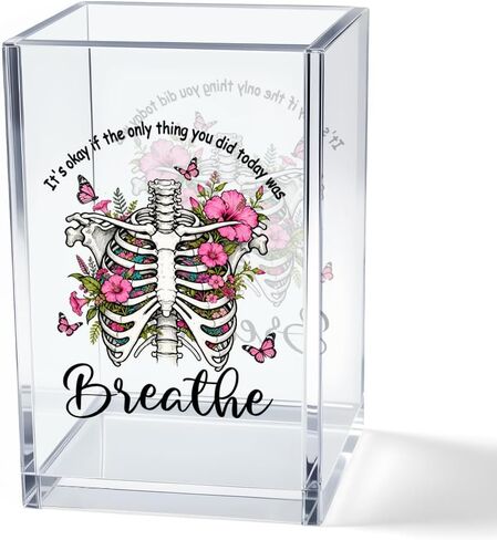 Be Joyful in Hope, Patient in Affliction Romans 12:12 Acrylic Cosmetic Pencil Pen Holder Cup, Christian Verse Pen Holder Cup, Christian Gifts for Women Boss Friend Teacher in Saudi Arabia