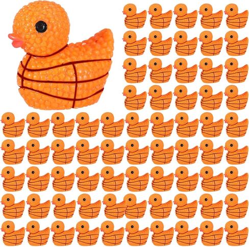 Soulchen 100 pcs راتنجات ميني ميني بطة قوس قزح ملونة مصغرة التماثيل البطة حيوانات صغيرة لإخفاء ديكورات السقوط من أجل الجنية المصغرة للمناظر الطبيعية الجزئية دمية حوضية ديلي. in Kuwait