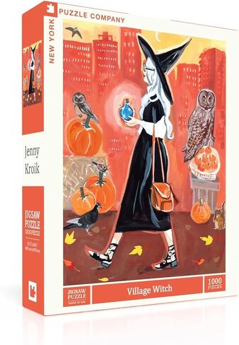 New York Puzzle Company - Jenny Kroik Mushroom Festival - 500 Piece Jigsaw Puzzle for Adults by Jenny Kroik in Kuwait